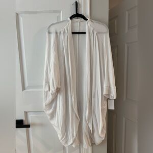14th & Union Sheer White Knit Cardigan